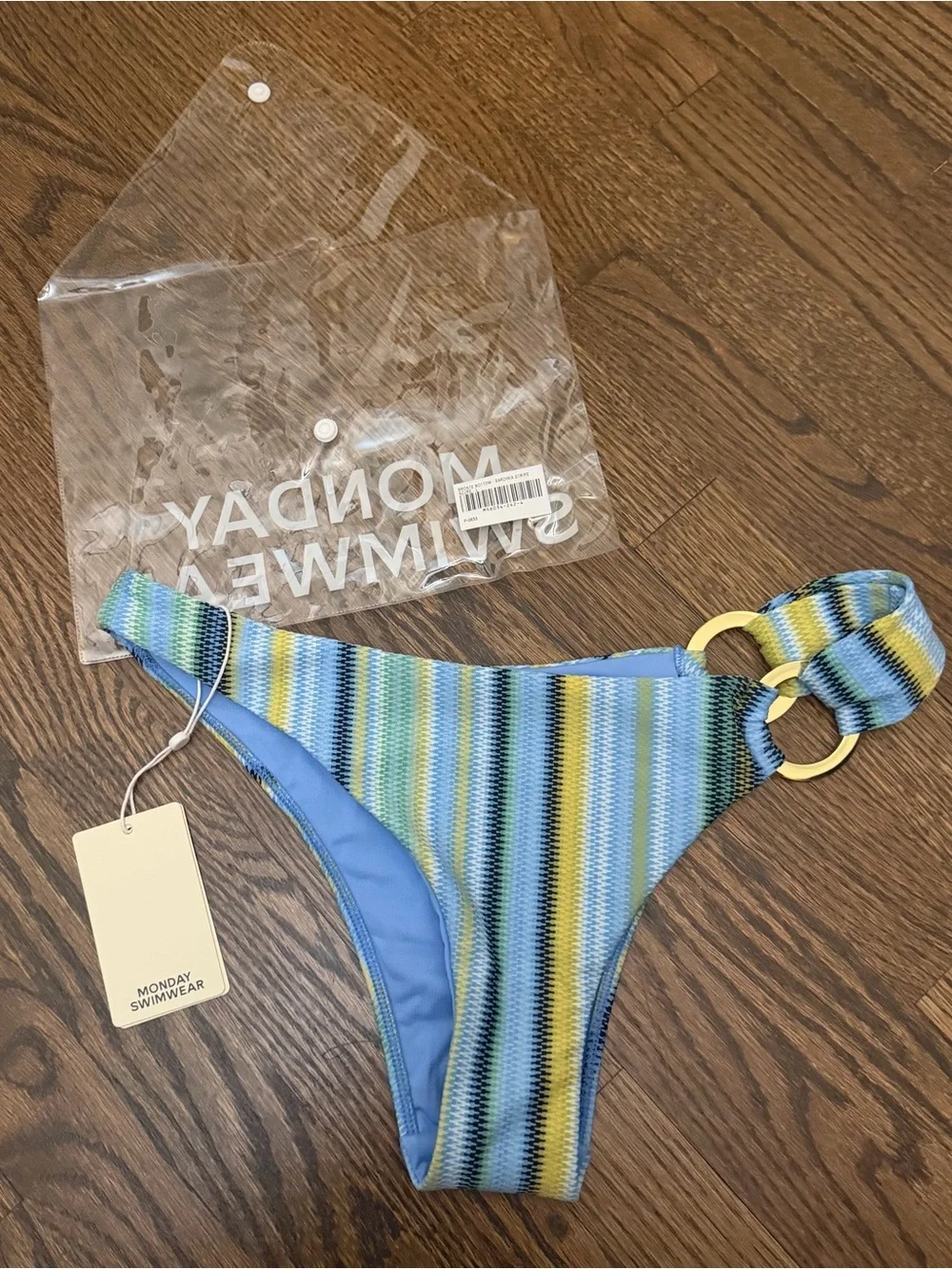 Monday Swimwear Bronte Bottom - Sardinia Stripe - L